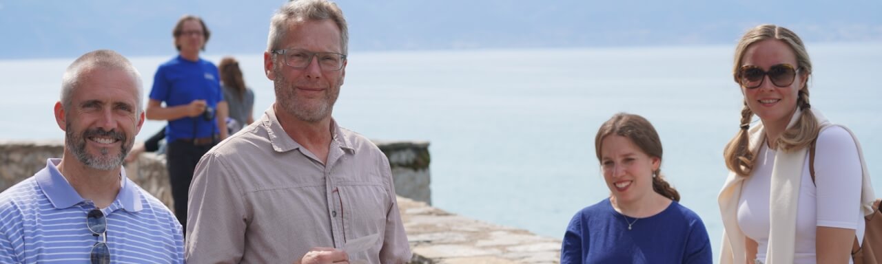 Conference participants in Lake Ohrid, Macedonia